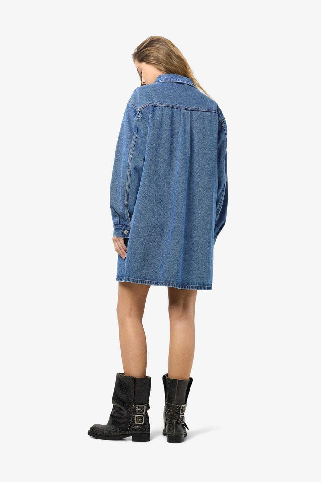Noisy May - Nmdelilah L/S Regular Dress Vi564Mb - 4801391 Medium Blue Denim