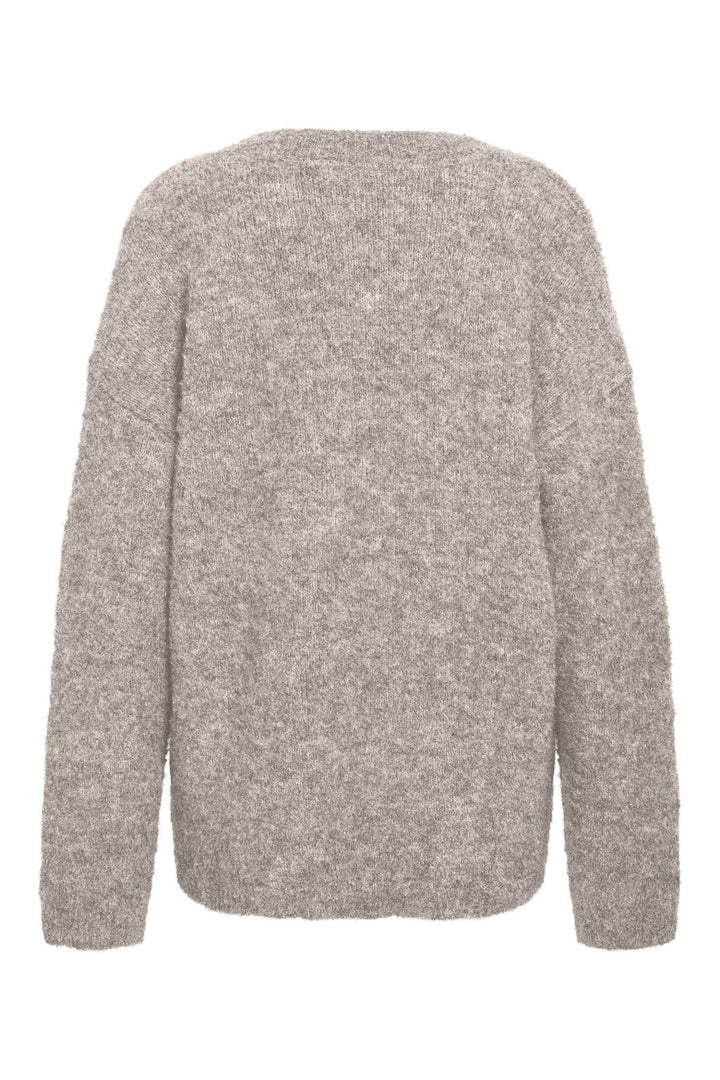 Noisy May - Nmdolly L/S Knit Cardigan Fwd - 4791858 Silver Mink