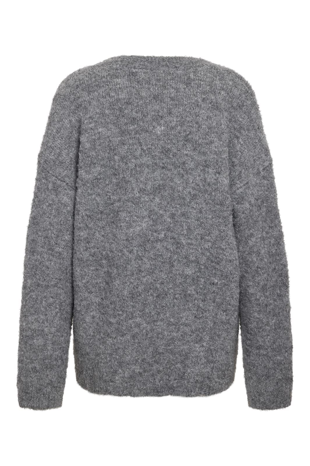 Noisy May - Nmdolly L/S Knit Cardigan Fwd - 4791859 Medium Grey Melange