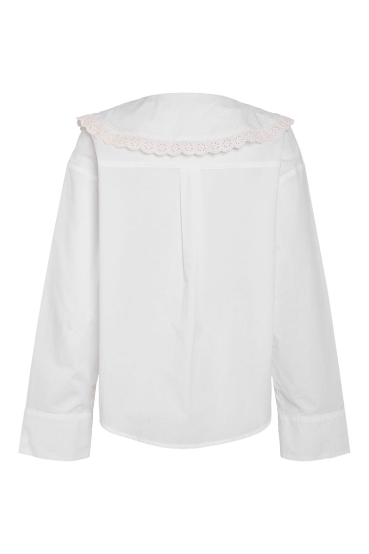 Noisy May - Nmeliza L/S Embr Collar Shirt - 4921981 Bright White