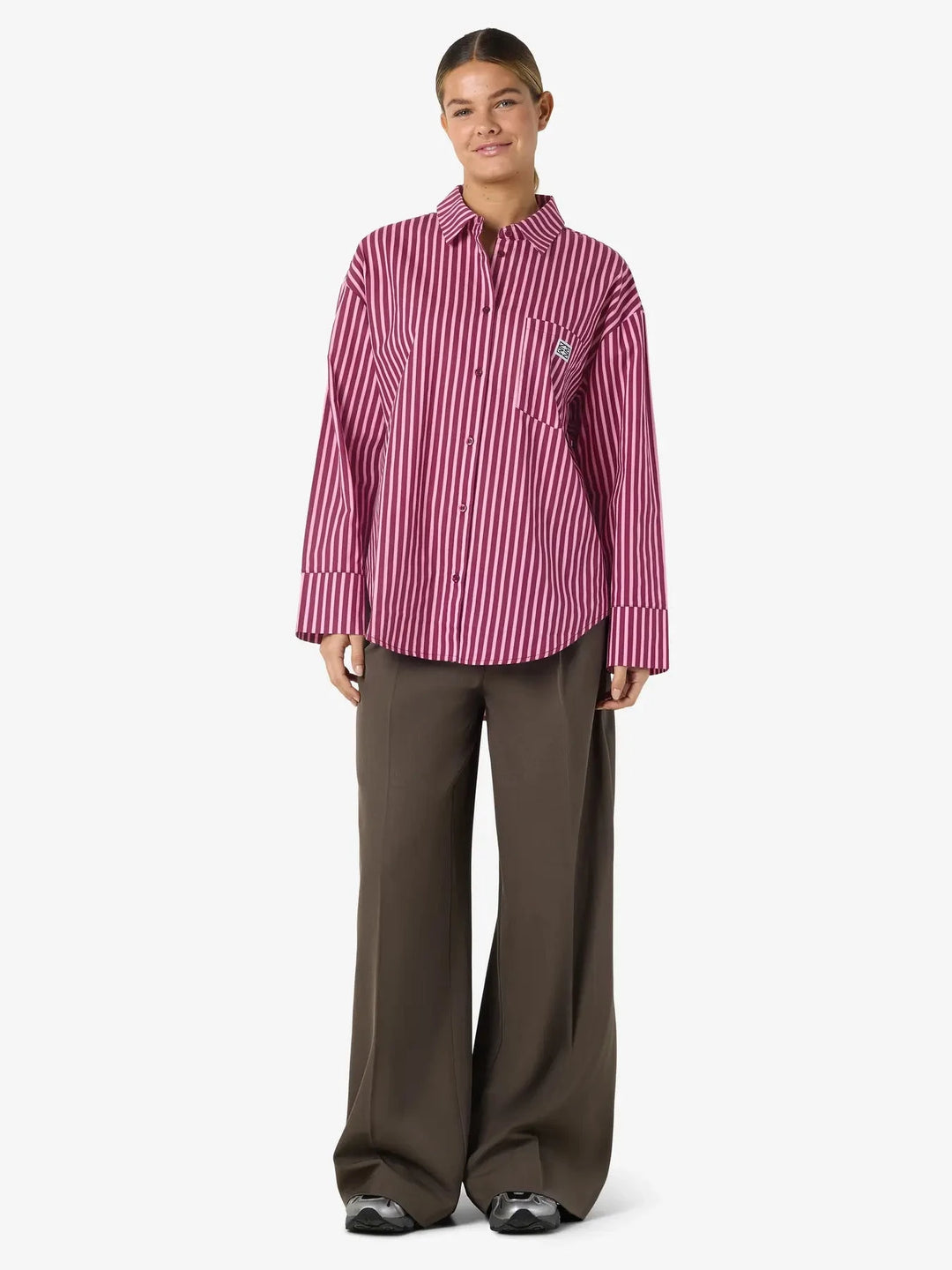 Noisy May - Nmfrida L/S Button Shirt Box - 5089193 Delicioso Begonia Pink Skjorter 