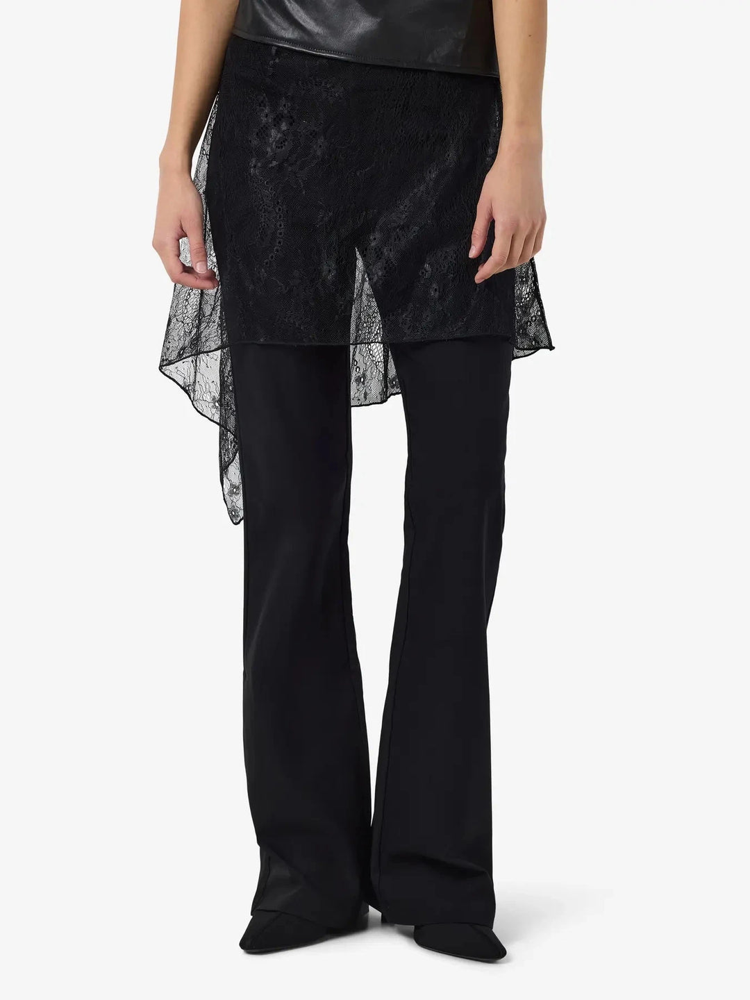 Noisy May - Nmida Elasticated Lace Skirt - 5097953 Black Nederdele 