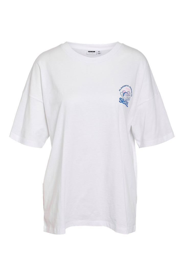 Noisy May - Nmida Ramen S/S T-Shirt - 4976534 Bright White Korean Seoul Food