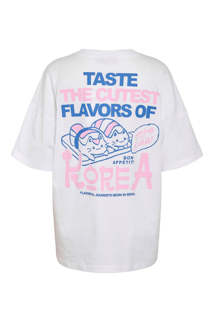 Noisy May - Nmida Ramen S/S T-Shirt - 4976534 Bright White Korean Seoul Food