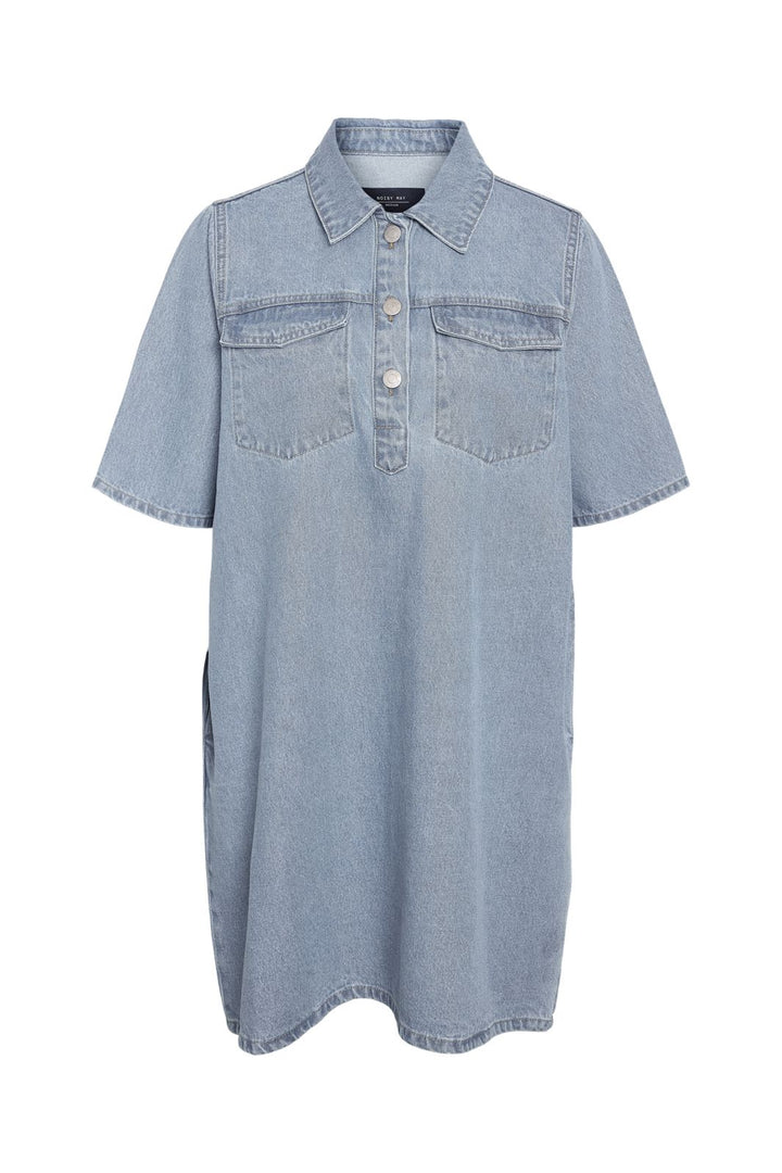 Noisy May - Nmindie S/S Short Dress Az425Lb - 4914574 Light Blue Denim