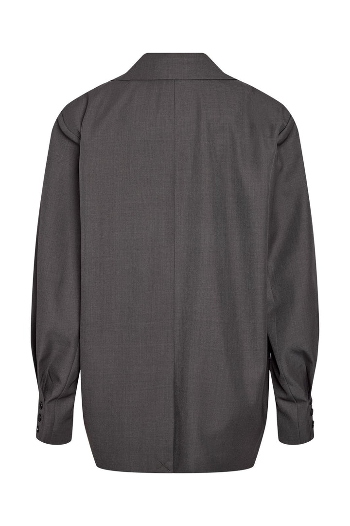 Noisy May - Nmiris L/S Sleeve Detail Blazer Tlr - 5105092 Dark Grey Melange