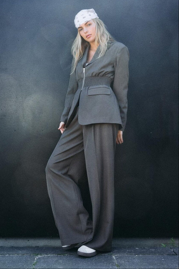 Noisy May - Nmiris N/W Tailored Pant - 4977573 Morel Melange