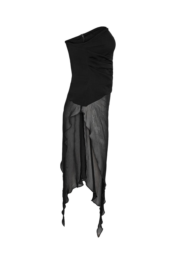 Noisy May - Nmisabel S/L Chiffon Bandeau Top - 5122719 Black