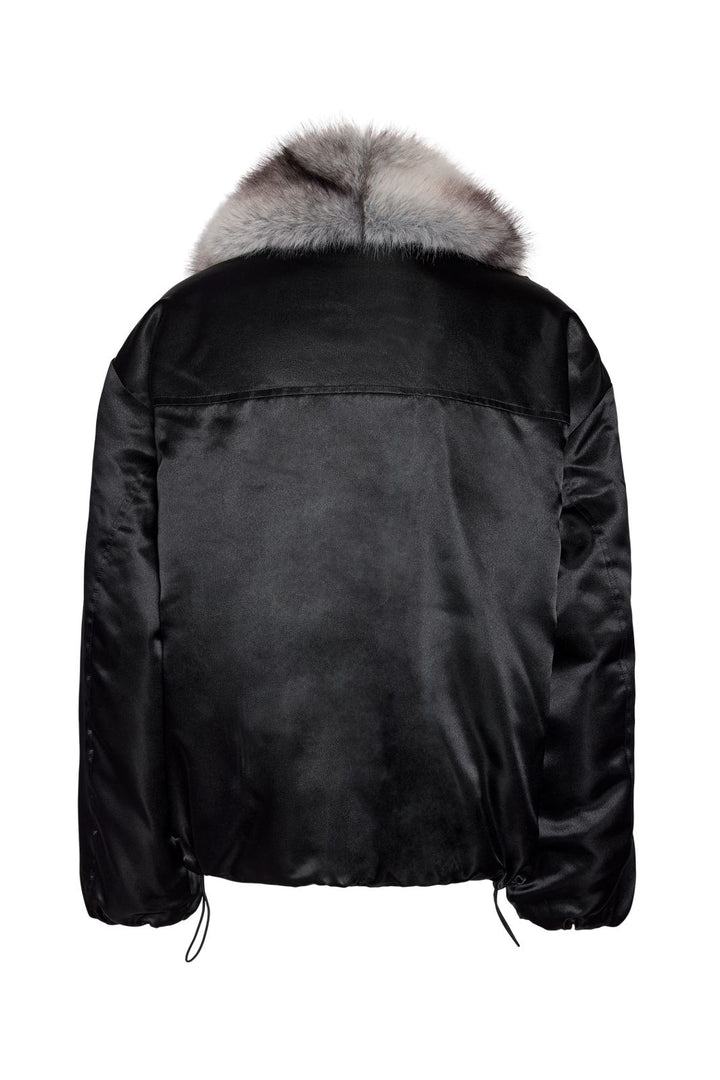 Noisy May - Nmivy Fur Collar Loose Bomber - 5155051 Black