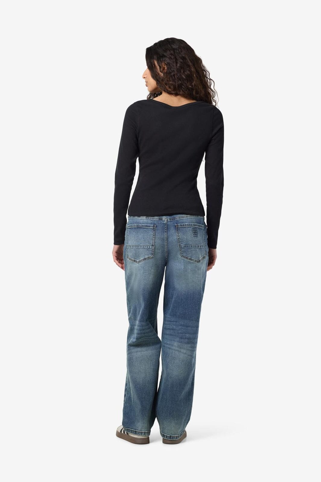 Noisy May - Nmjudy L/S Embr Top - 4863105 Black White Embr