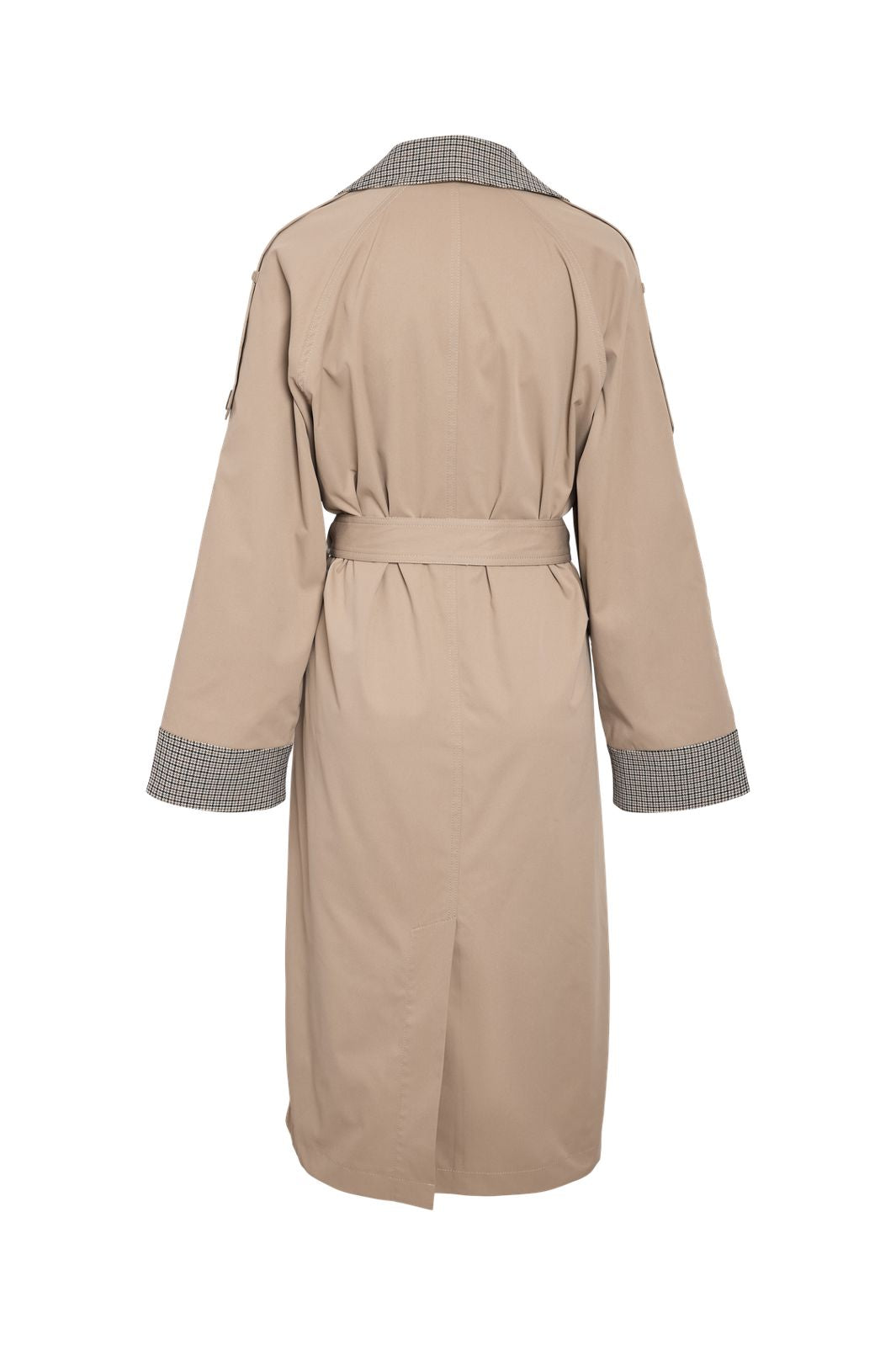 Noisy May - Nmjulia Trenchcoat - 4788737 Silver Mink Checks