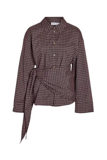 Noisy May - Nmkilah L/S Scarfshirt - 5255183 Hot Fudge Birch Skjorter 