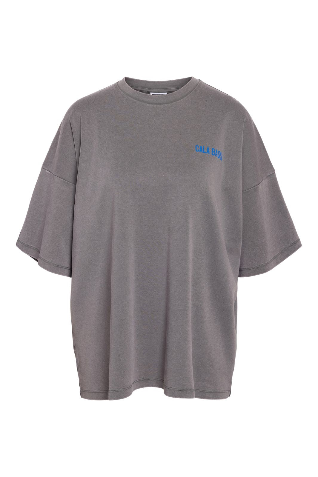 Noisy May - Nmkim Unisex Washed T-Shirt - 4880987 Charcoal Gray Sea Shells (Acid Wash)