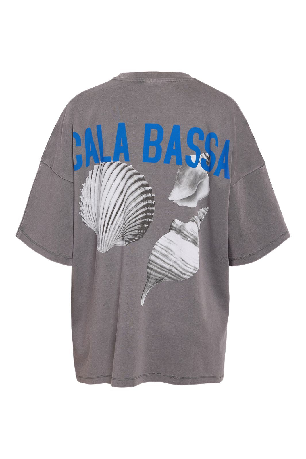 Noisy May - Nmkim Unisex Washed T-Shirt - 4880987 Charcoal Gray Sea Shells (Acid Wash)