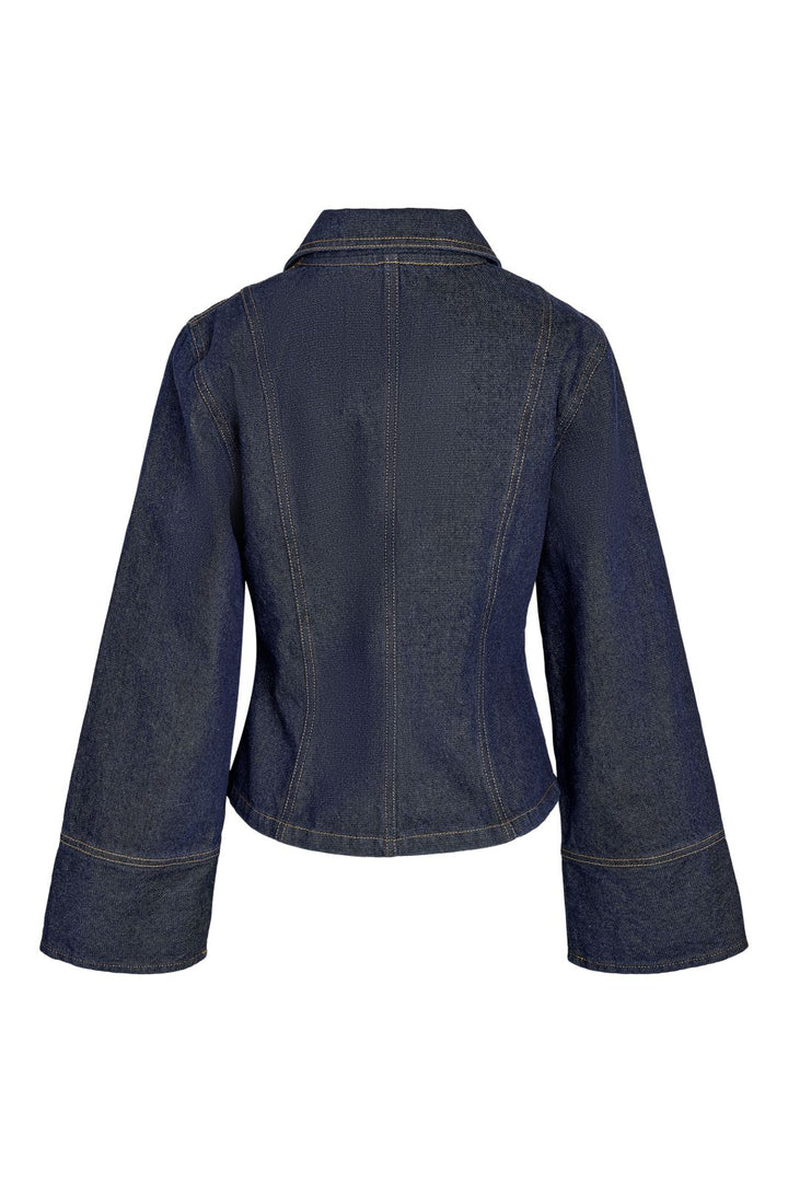 Noisy May - Nmlark L/S V-Neck Zipper Jacket Tnt/17 - 5201932 Dark Blue Denim