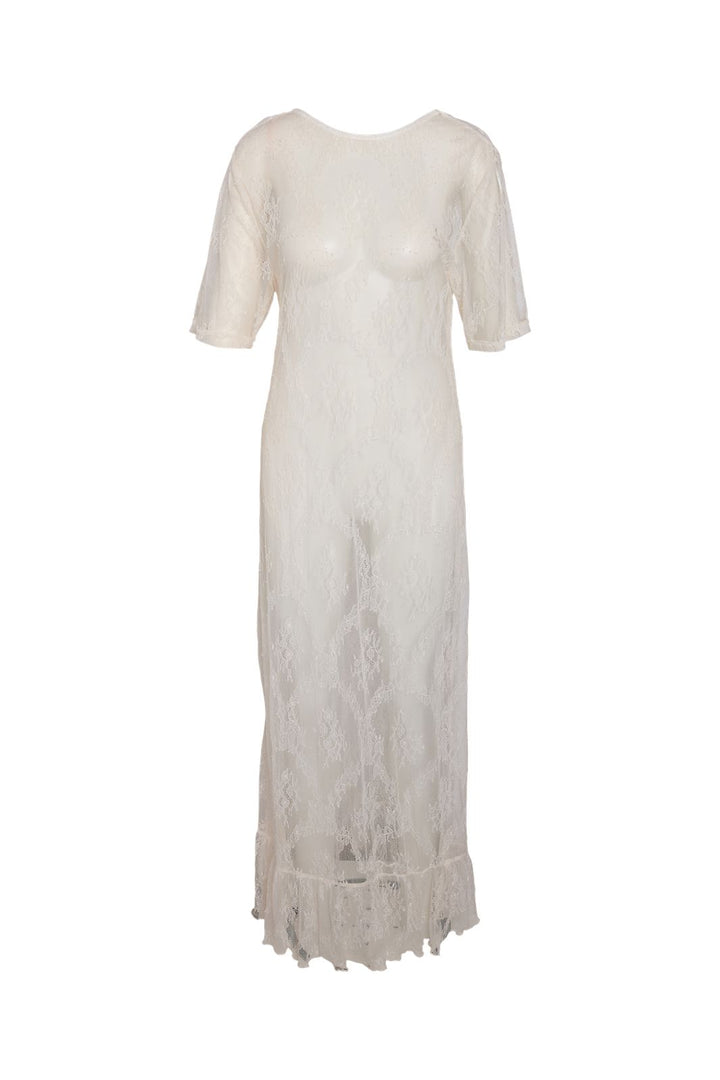 Noisy May - Nmlucia S/S Long Dress - 4980147 Cloud Dancer