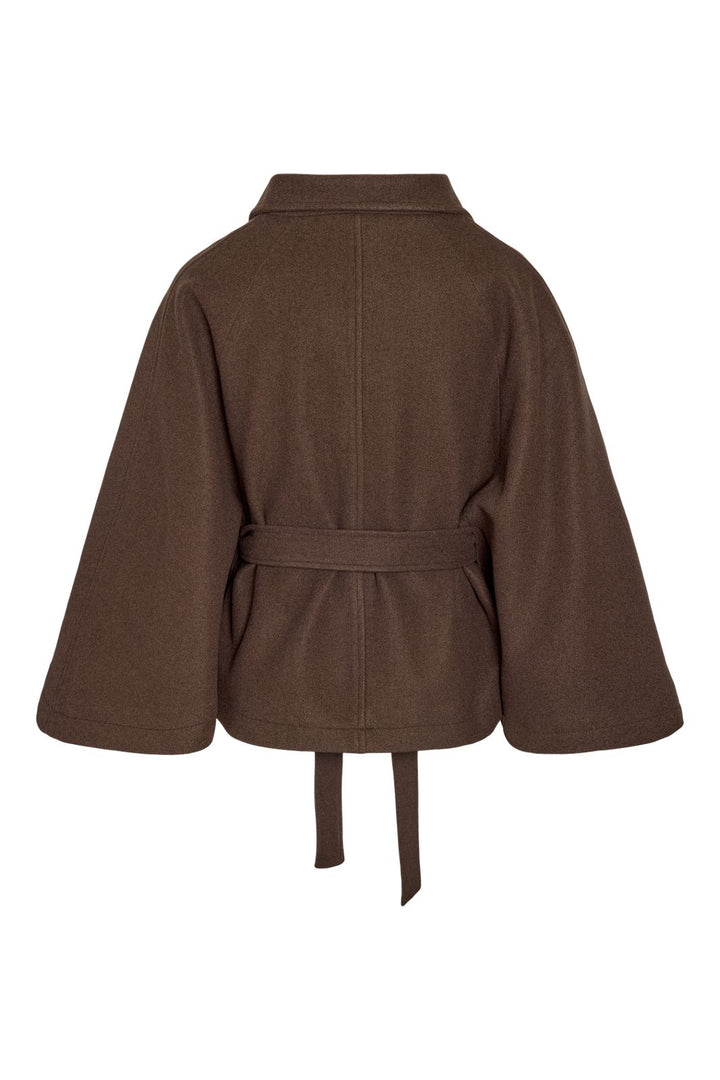 Noisy May - Nmlucy Cape Jacket - 5103003 Chocolate Brown Melange