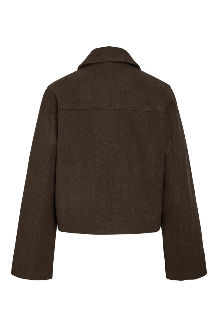 Noisy May - Nmlucy Short Jacket - 5025839 Chocolate Brown Melange