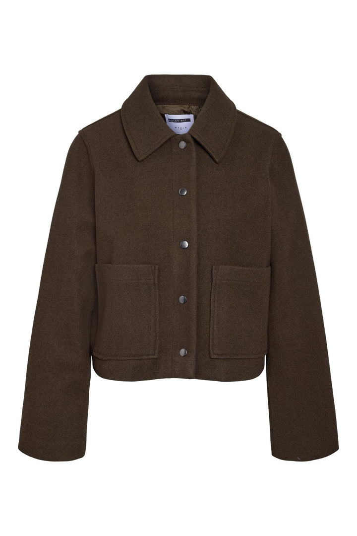 Noisy May - Nmlucy Short Jacket - 5025839 Chocolate Brown Melange
