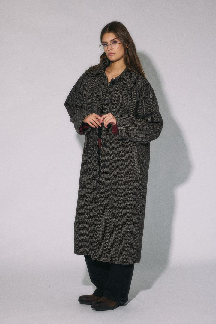 Noisy May - Nmmaddie L/S Coat - 5075801 Chocolate Brown