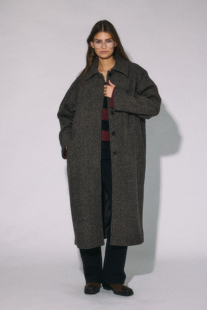 Noisy May - Nmmaddie L/S Coat - 5075801 Chocolate Brown