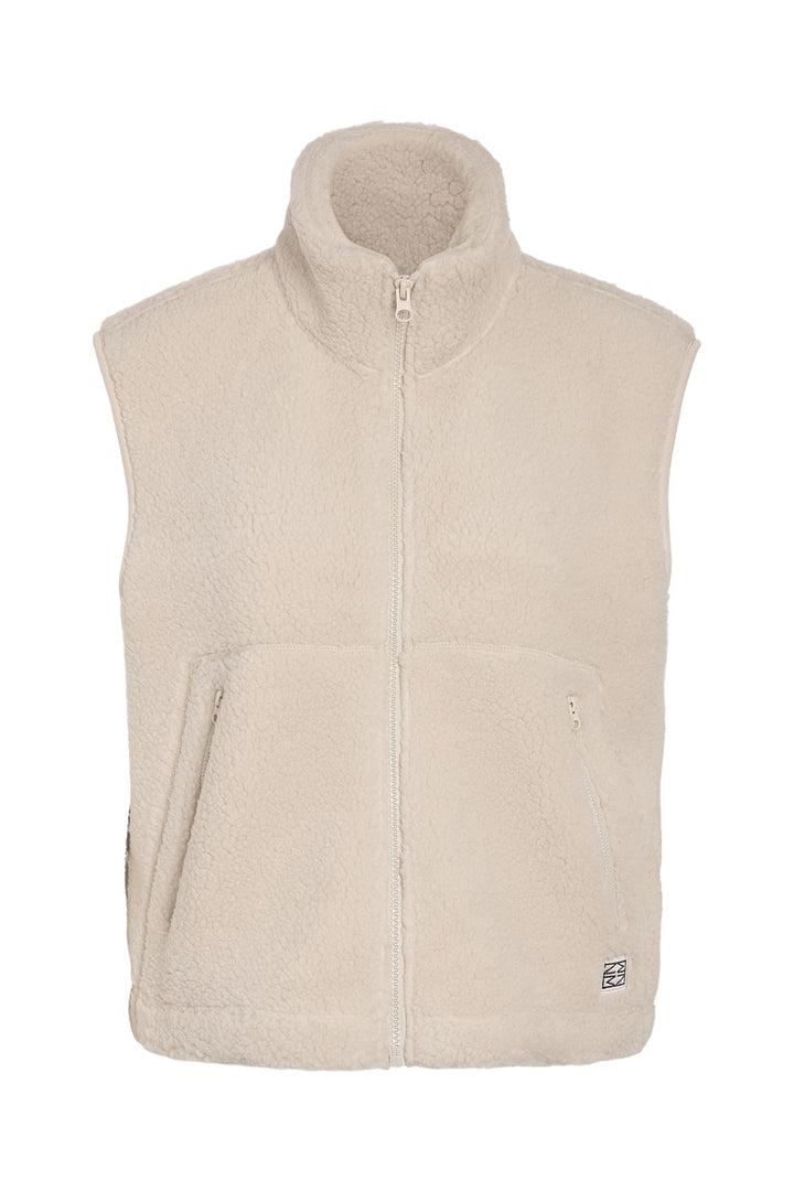 Noisy May - Nmmasey Short Teddy Vest - 4982039 Silver Lining