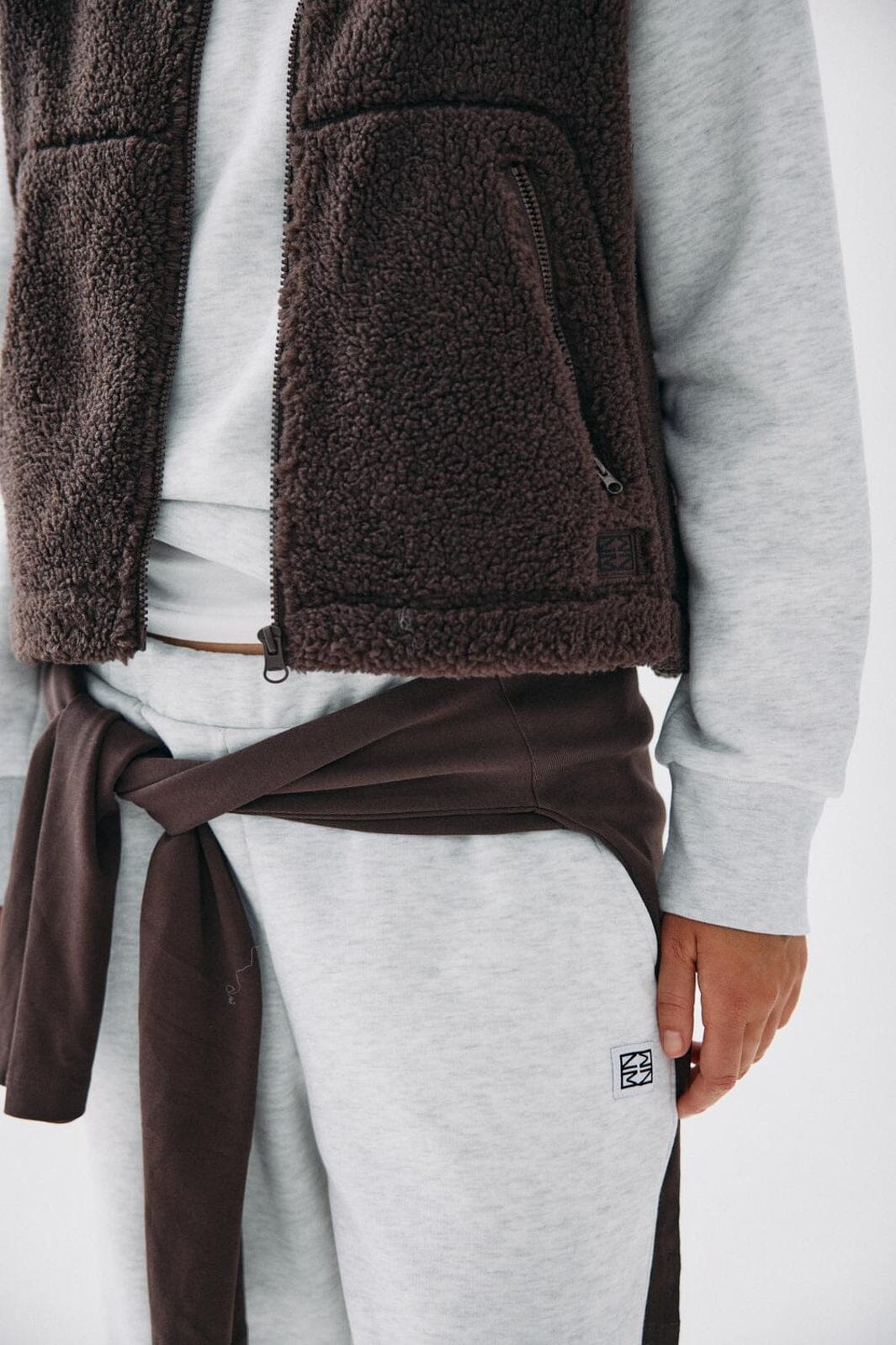 Noisy May - Nmmasey Short Teddy Vest - 5138440 Chocolate Brown
