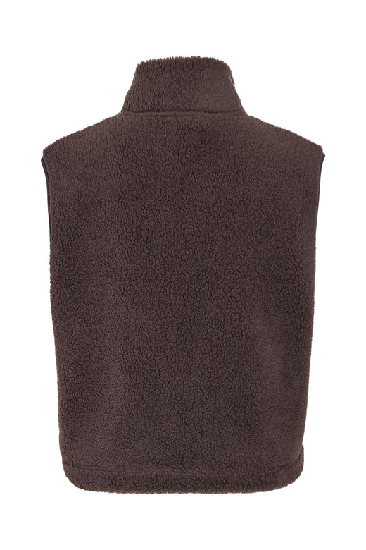 Noisy May - Nmmasey Short Teddy Vest - 5138440 Chocolate Brown