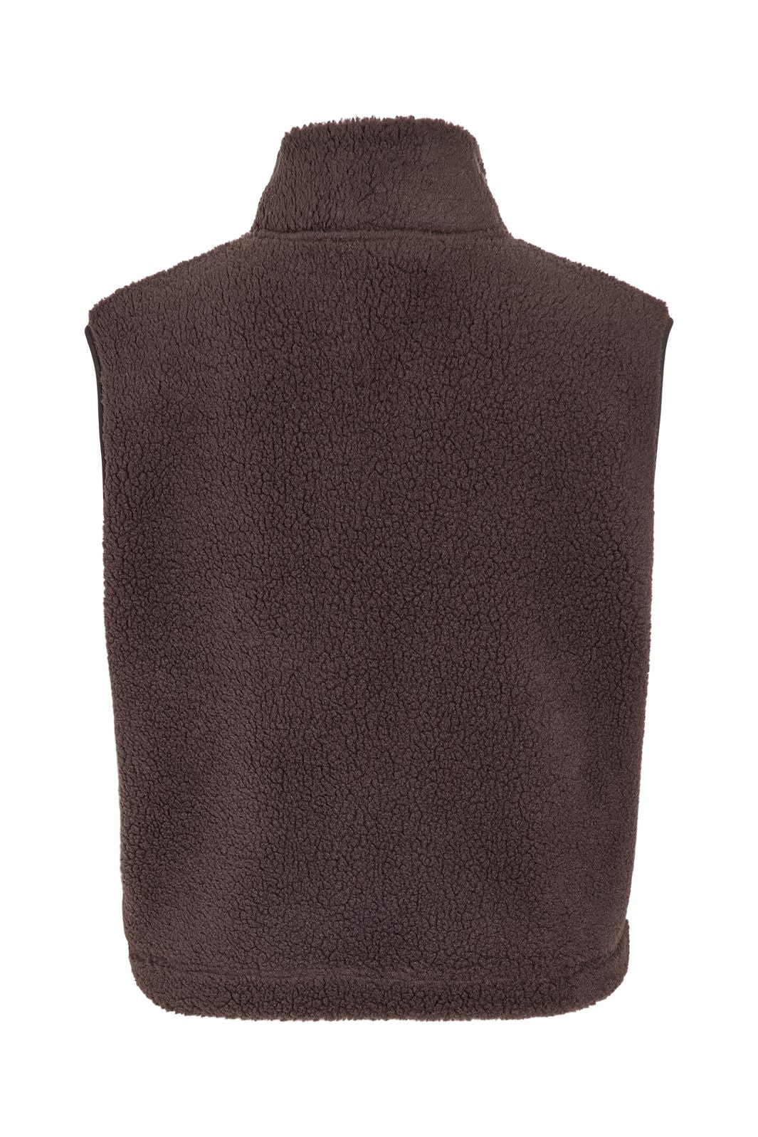 Noisy May - Nmmasey Short Teddy Vest - 5138440 Chocolate Brown