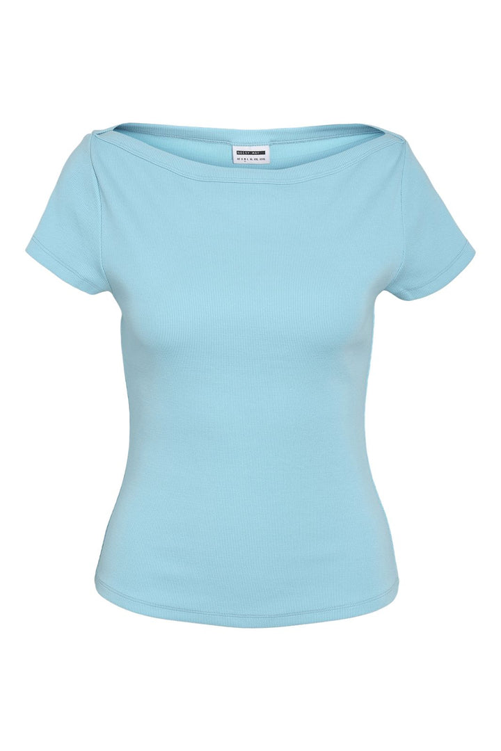 Noisy May - Nmmaya S/S Boatneck Top - 4915904 Baltic Sea