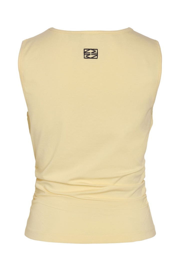 Noisy May - Nmmolly S/L O-Neck Ruching Top - 5025828 French Vanilla