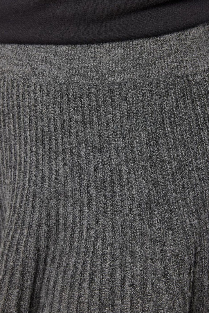 Noisy May - Nmnola Nw Pleated Knit Skirt Fwd - 4805687 Medium Grey Melange
