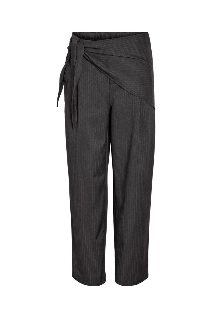 Noisy May - Nmpine Pinstripe Scarf Pant Tnt/20 - 5213288 Charcoal Gray Pinstripe