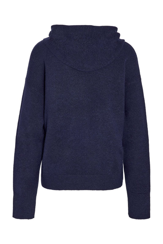 Noisy May - Nmsabrina L/S O-Neck Scarf Knit Top - 5263381 Navy Blazer