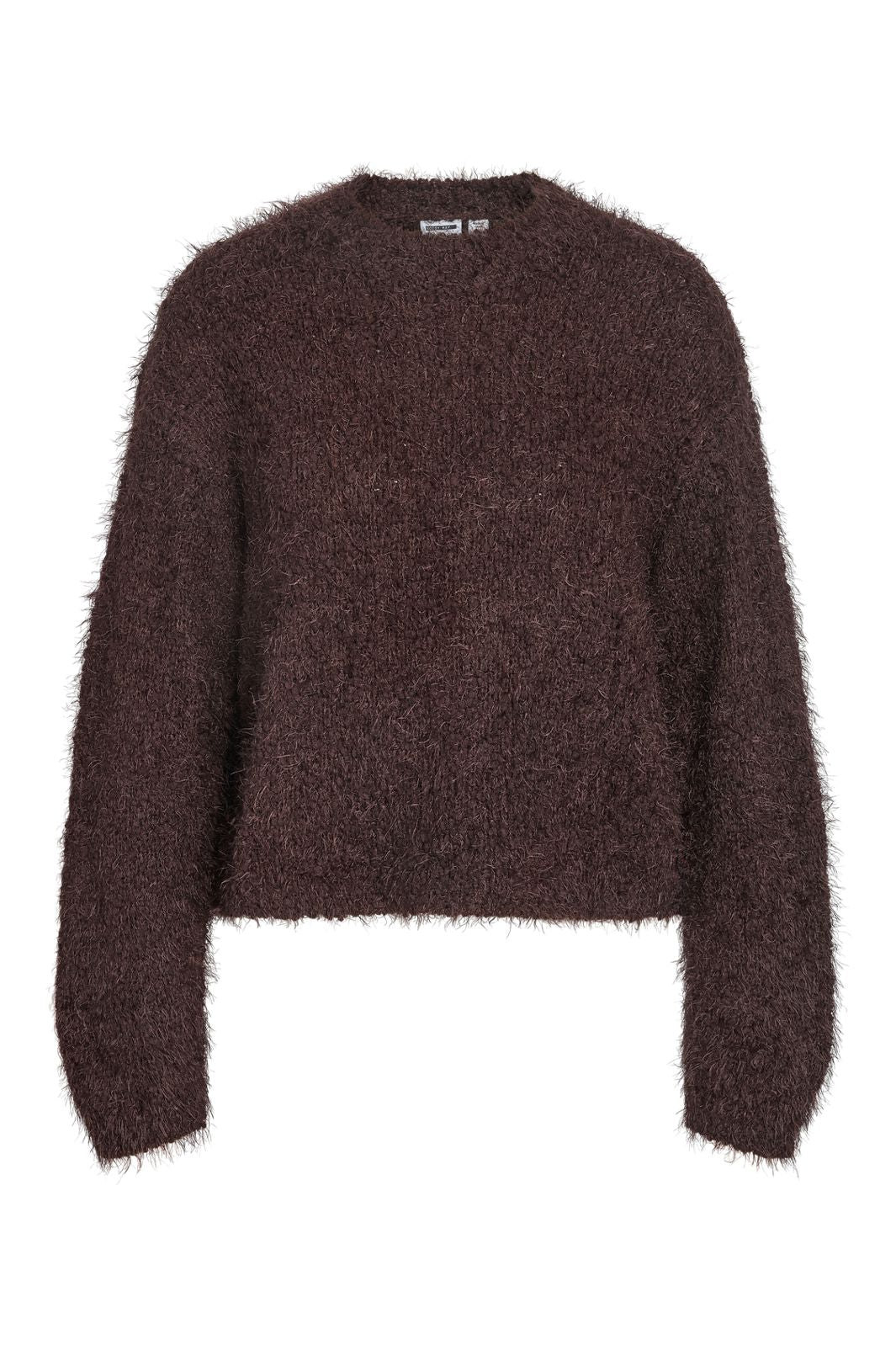Noisy May - Nmsassy L/S O-Neck Knit - 5026310 Chocolate Plum