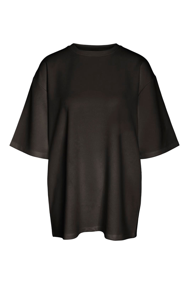 Noisy May - Nmtara S/S Oversize Bow T-Shirt - 5165140 Black Black Satin Bow
