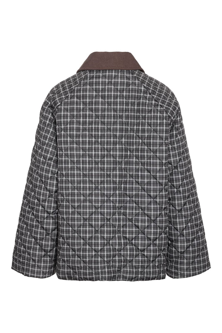 Noisy May - Nmvalley Quilted Jacket Dd Fwd - 4896959 Birch Obsidian