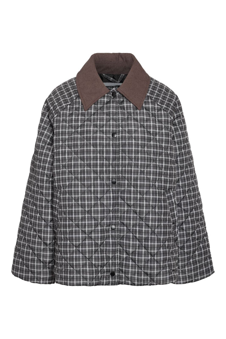 Noisy May - Nmvalley Quilted Jacket Dd Fwd - 4896959 Birch Obsidian