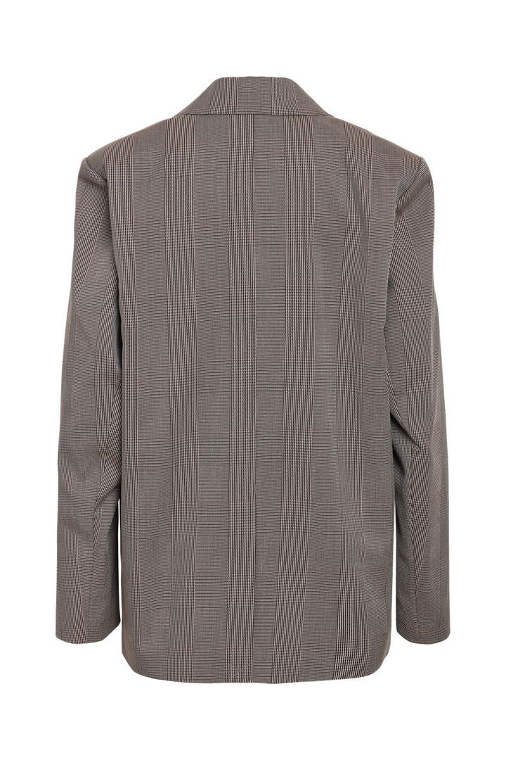 Noisy May - Nmwera Check Blazer Fwd - 4826452 Toasted Coconut Windsor Wine