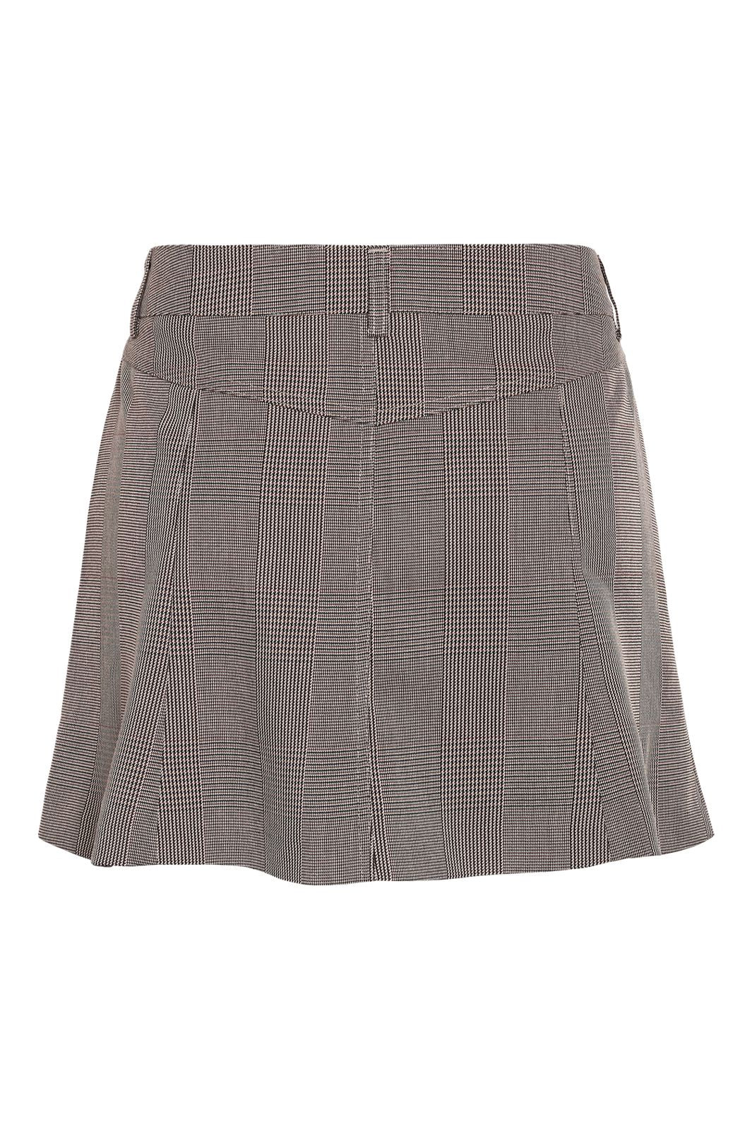 Noisy May - Nmwera Nw Check Skirt Fwd - 4826456 Toasted Coconut Windsor Wine