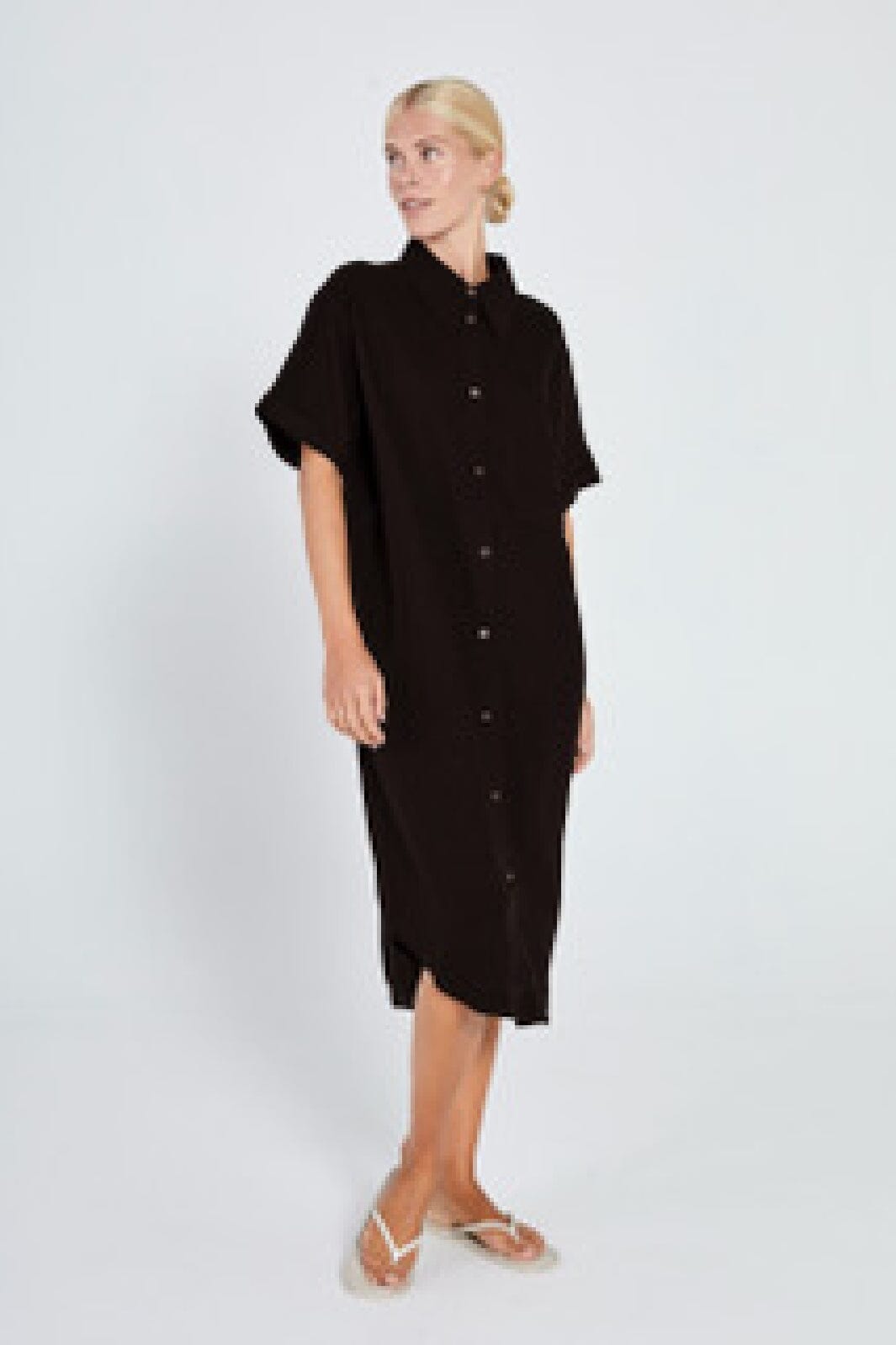 Norr - Esma Shirt Dress - Black Kjoler 