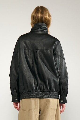 Nümph - Nubika Oversize Pu Jacket 707431 - Caviar Jakker 
