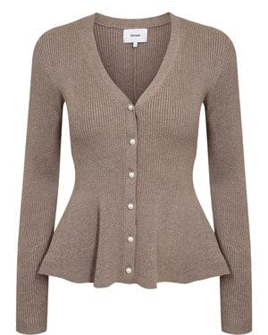 Nümph - Nusira Cardigan 707322 - Deep Taupe Melange