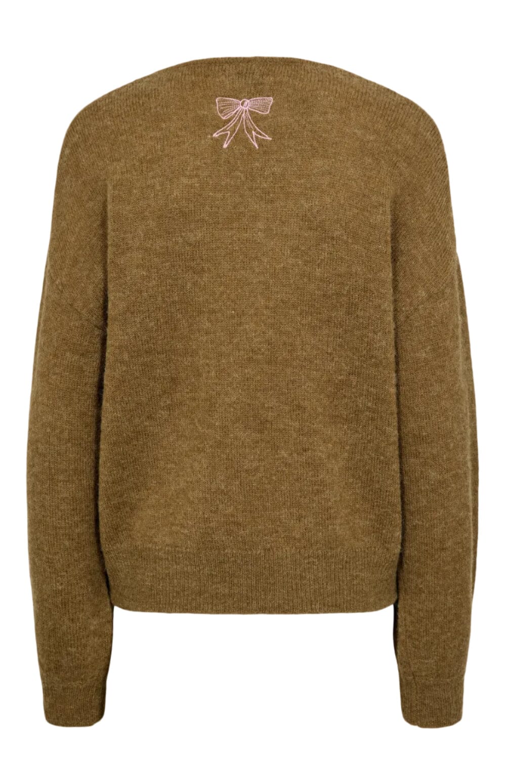 Nümph - Nuyppa Embroidery Pullover 707599 - Fir Green Strikbluser 