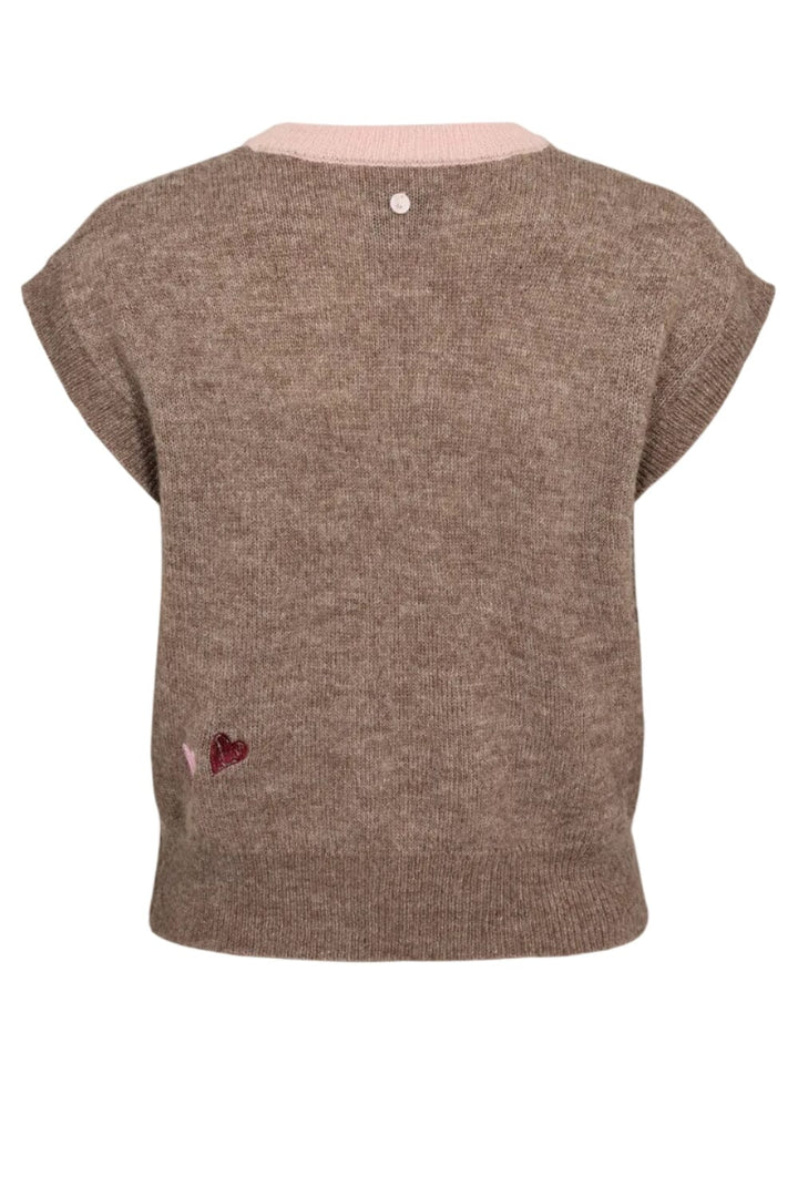 Nümph - Nuyppa Embroidery Vest 707510 - Taupe Gray Melange Veste 