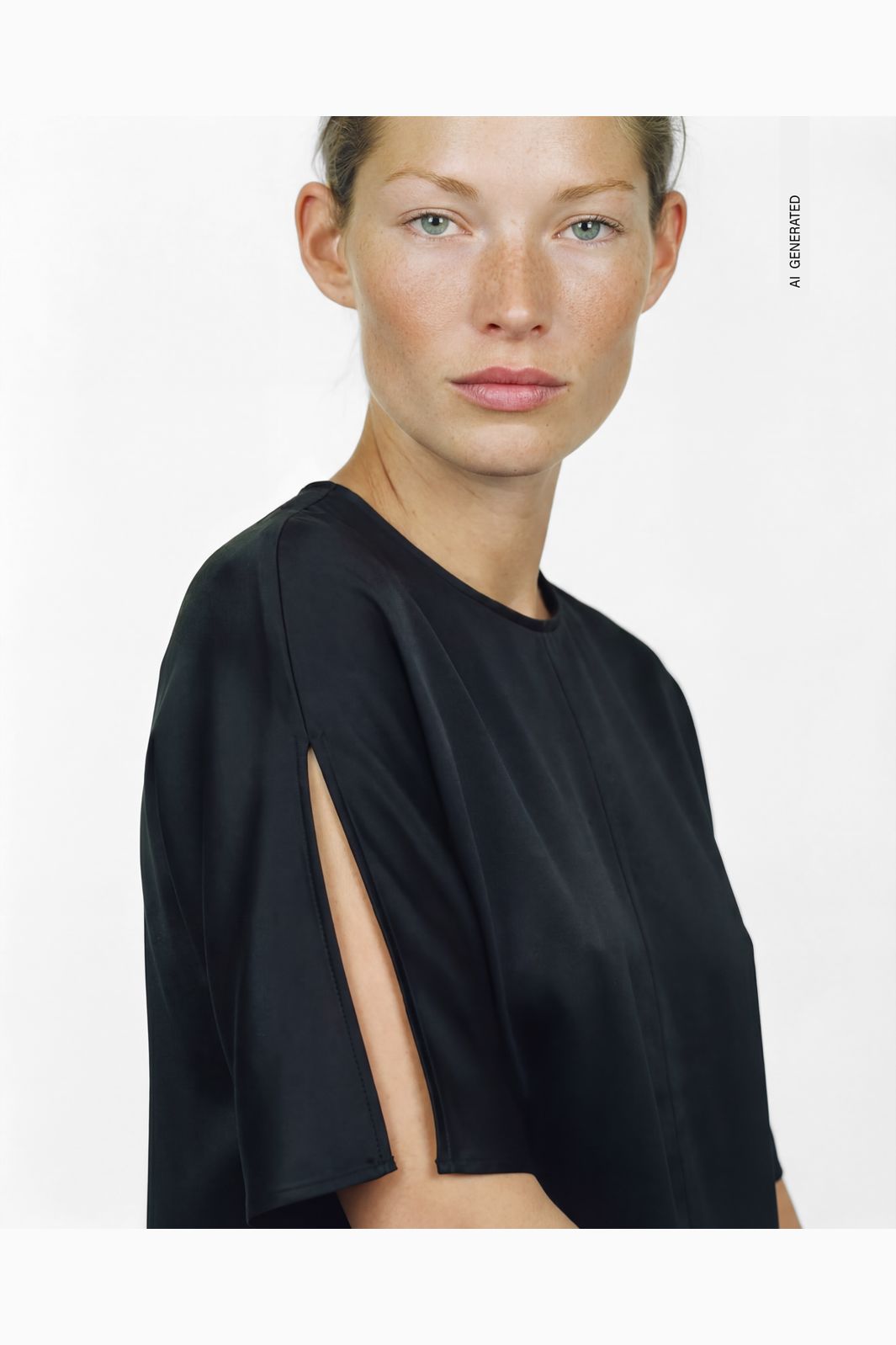 Object - Objchilli S/S Asymmetric Slit Top 148Div - 5201663 Black