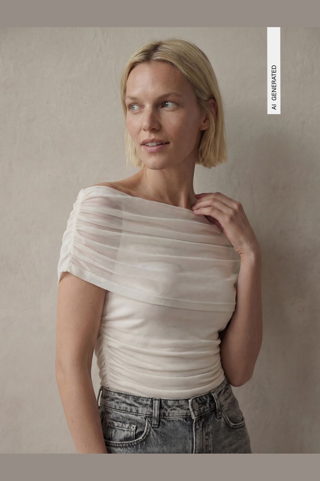 Object - Objdina S/S Reg. Cape Top Tne 26 - 5169793 Cloud Dancer