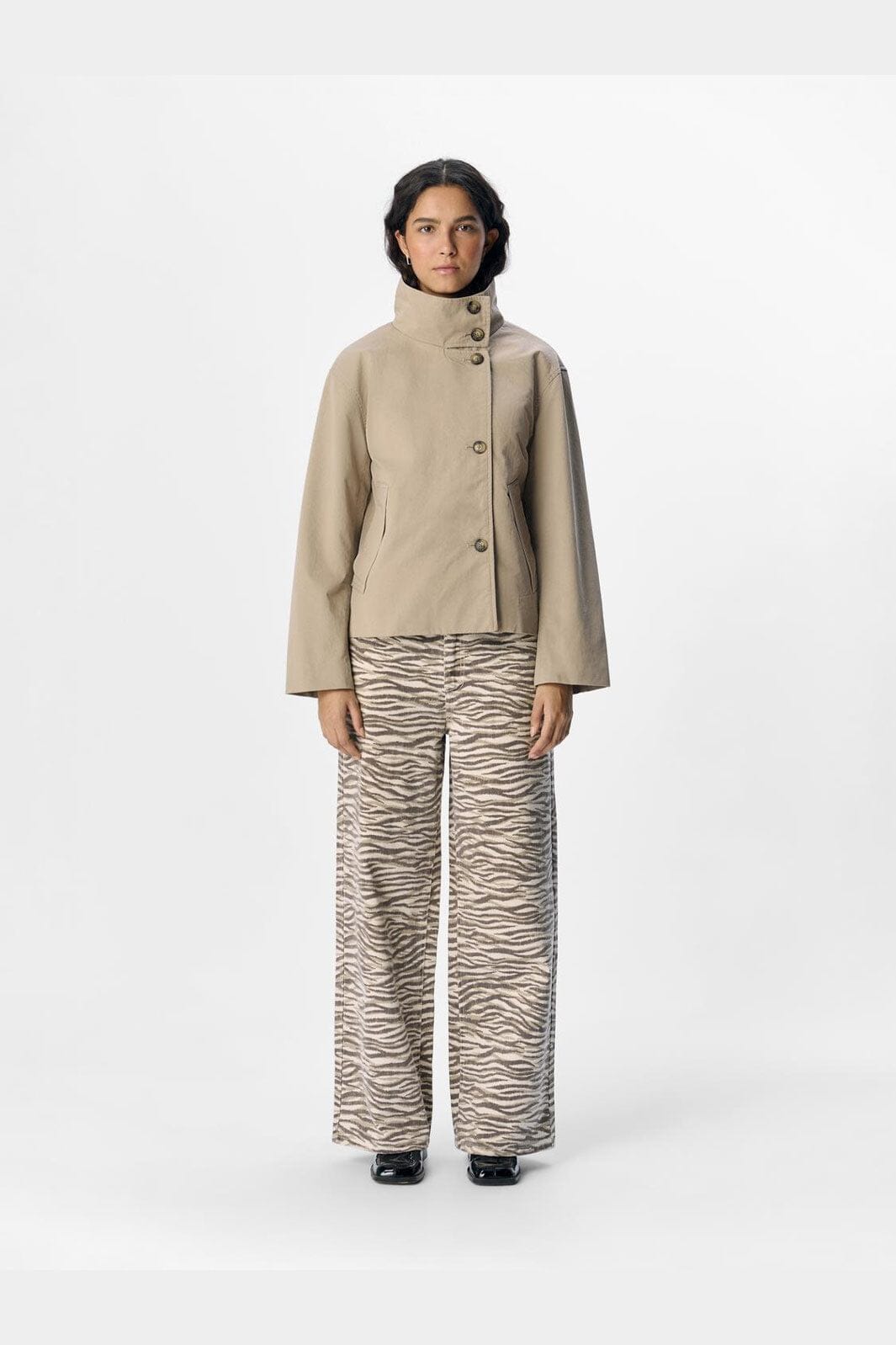 Object - Objgro Re Short Jacket - 4668396 Desert Taupe