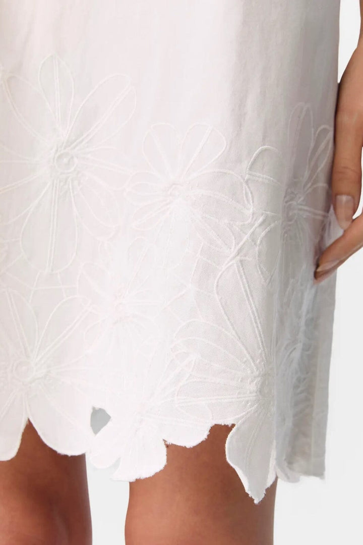 Object - Objkamma 3/4 Lo Short Dress Ss Fair 25 - 4881814 Cloud Dancer