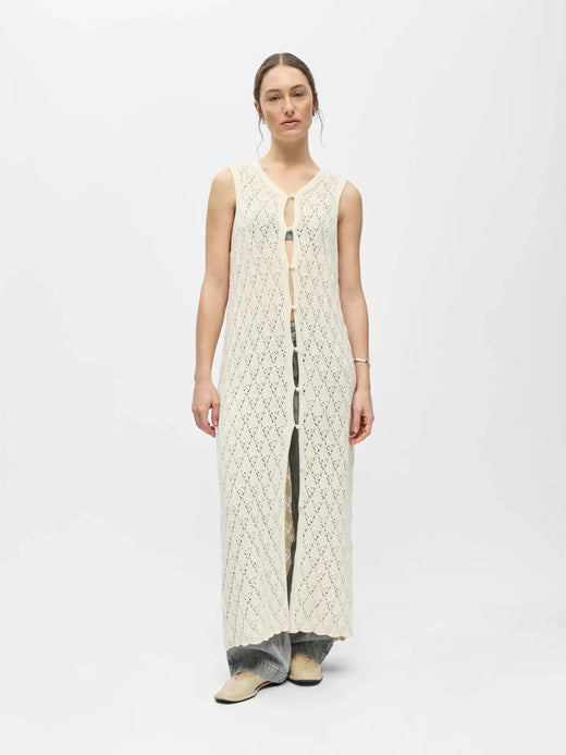 Object - Objkitty S/L Re Knit Dress 144 - 5010340 Birch Kjoler 